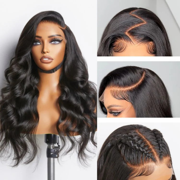 Luvme Hair PartingMax perruque sans colle vague de corps lâche 7x6 fermeture HD dentelle pré-épilée et blanchie prête à l'emploi
