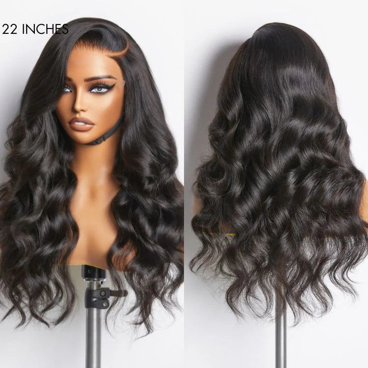 Luvme Hair PartingMax perruque sans colle vague de corps lâche 7x6 fermeture HD dentelle pré-épilée et blanchie prête à l'emploi