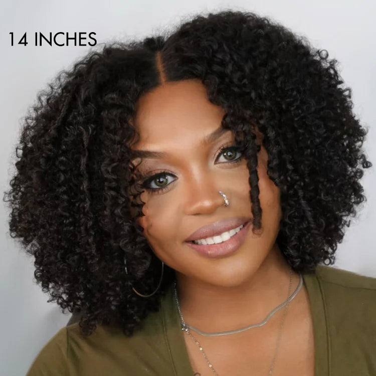 Magnifique perruque naturelle bouclée sans colle, fermeture 5x5 HD, bonnet respirant en dentelle transparente