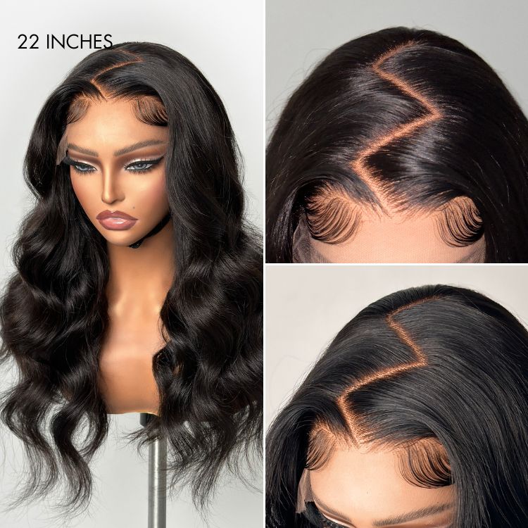 Luvme Hair PartingMax perruque sans colle vague de corps lâche 7x6 fermeture HD dentelle pré-épilée et blanchie prête à l'emploi