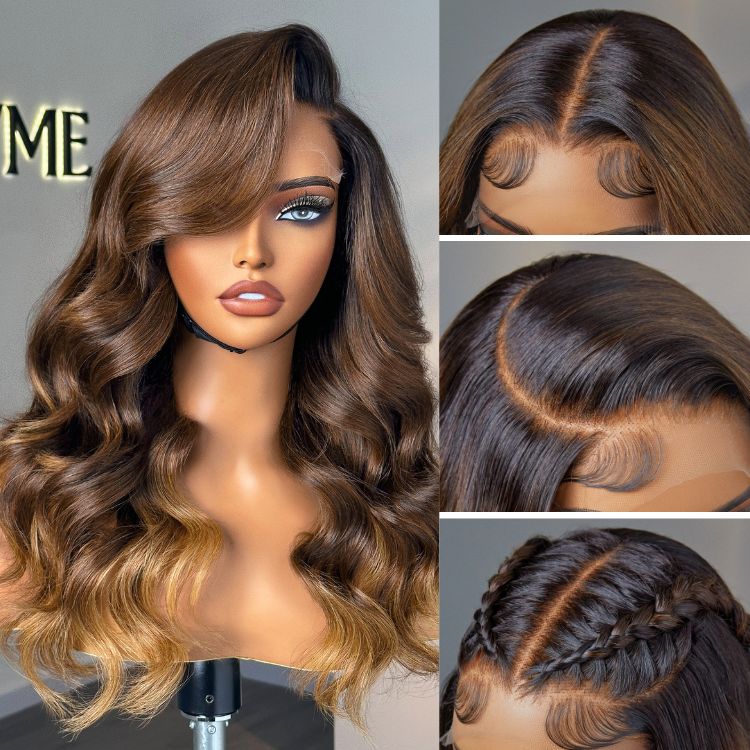 Luvme Hair PartingMax perruque sans colle vague de corps lâche 7x6 fermeture HD dentelle pré-épilée et blanchie prête à l'emploi