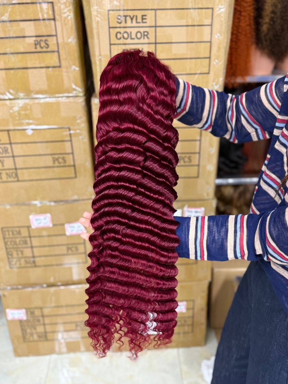 Color# deep wave / water wave 13x4 full frontal wig New