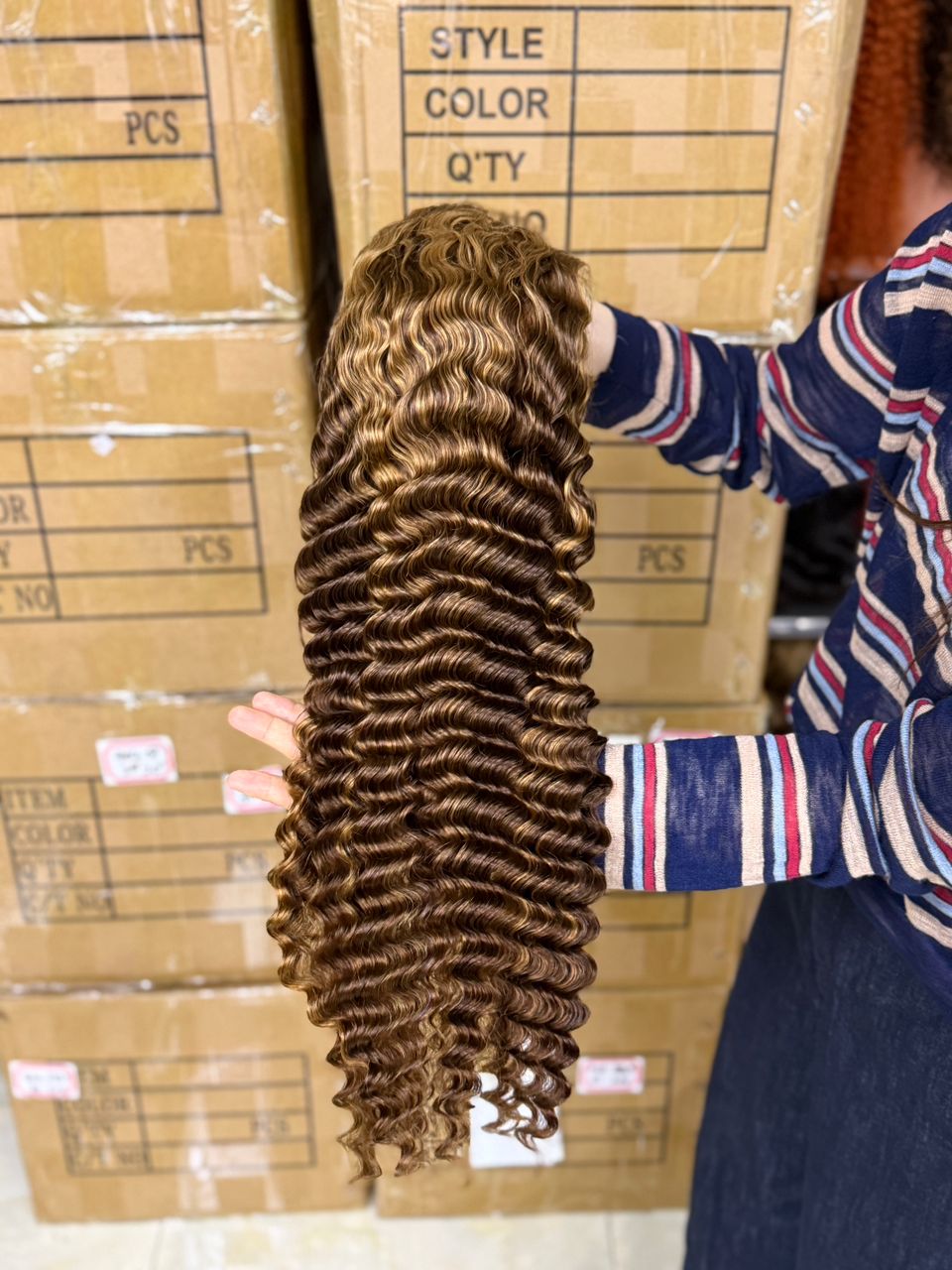 Color# deep wave / water wave 13x4 full frontal wig New