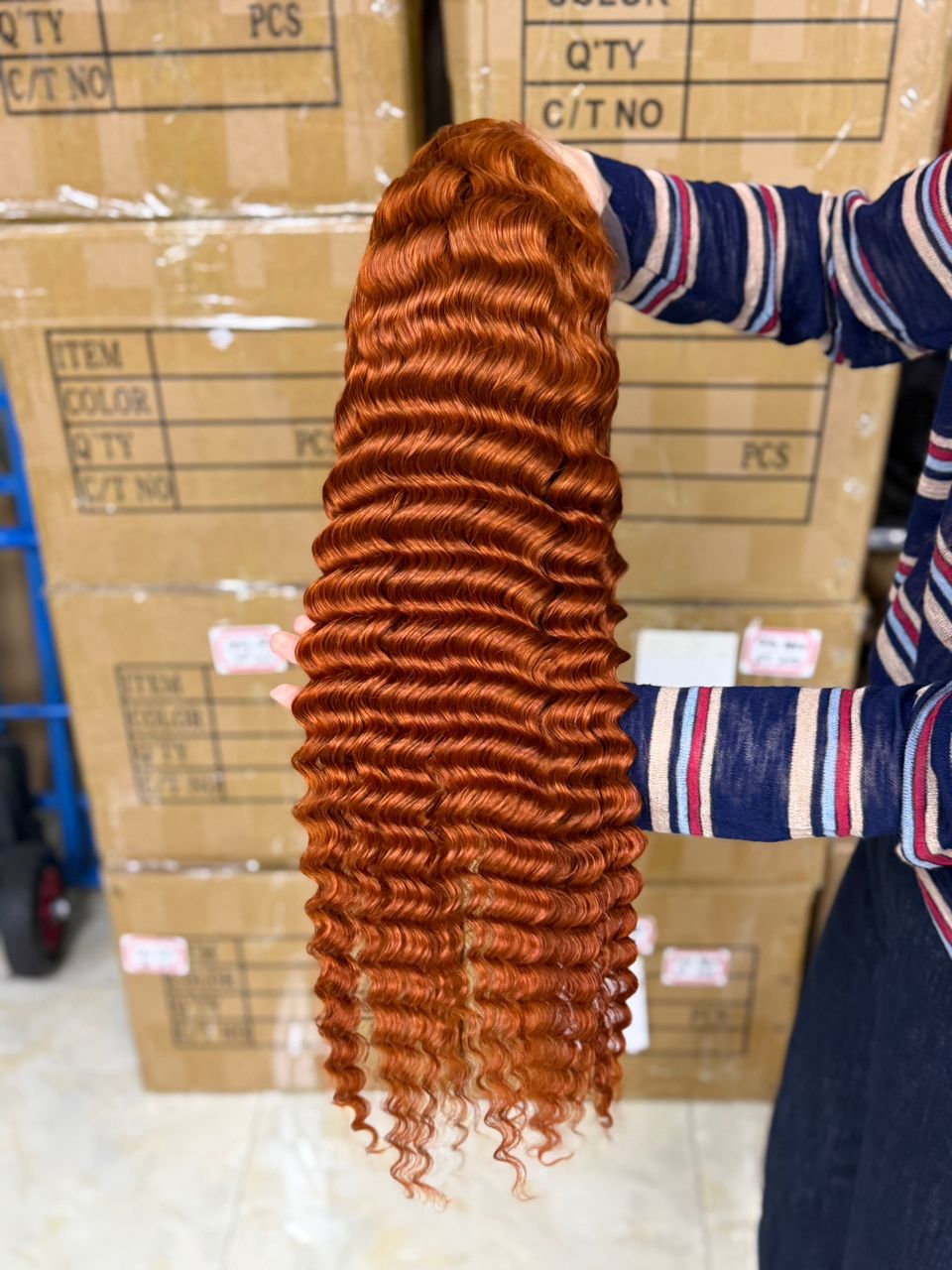 Color# deep wave / water wave 13x4 full frontal wig New