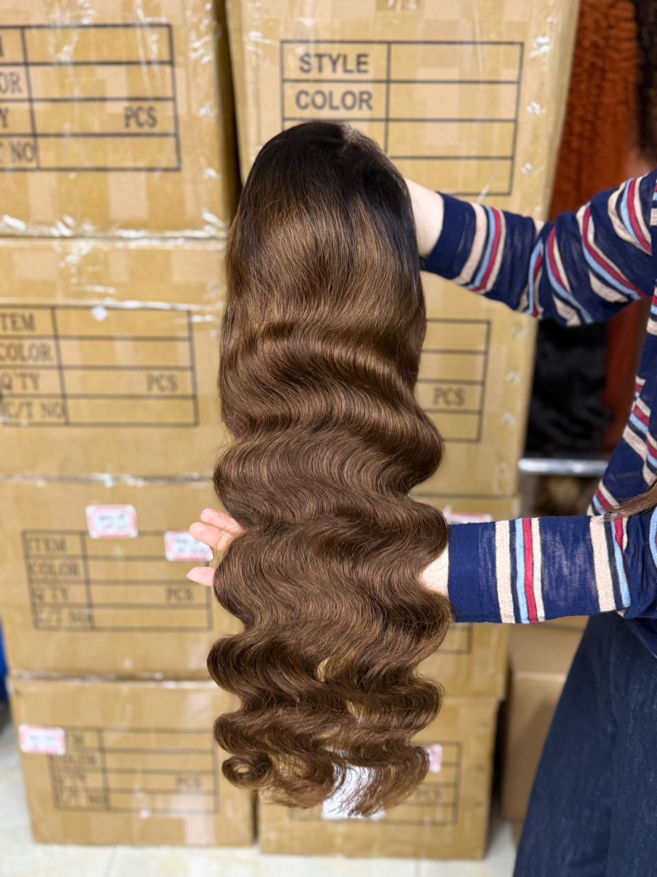 613# blonde straight / body wave 13x4 full frontal wig New