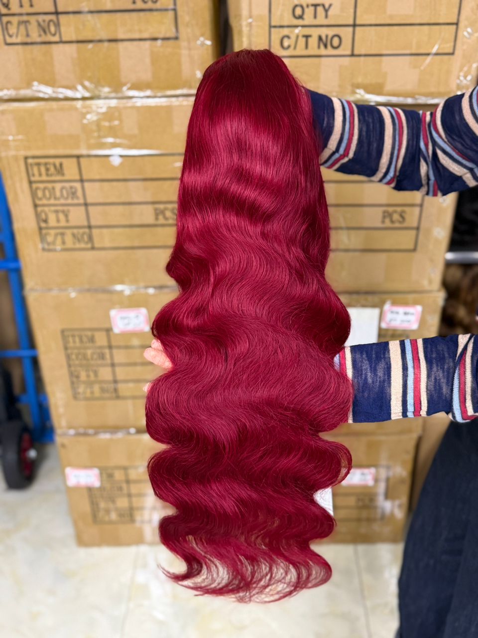613# blonde straight / body wave 13x4 full frontal wig New