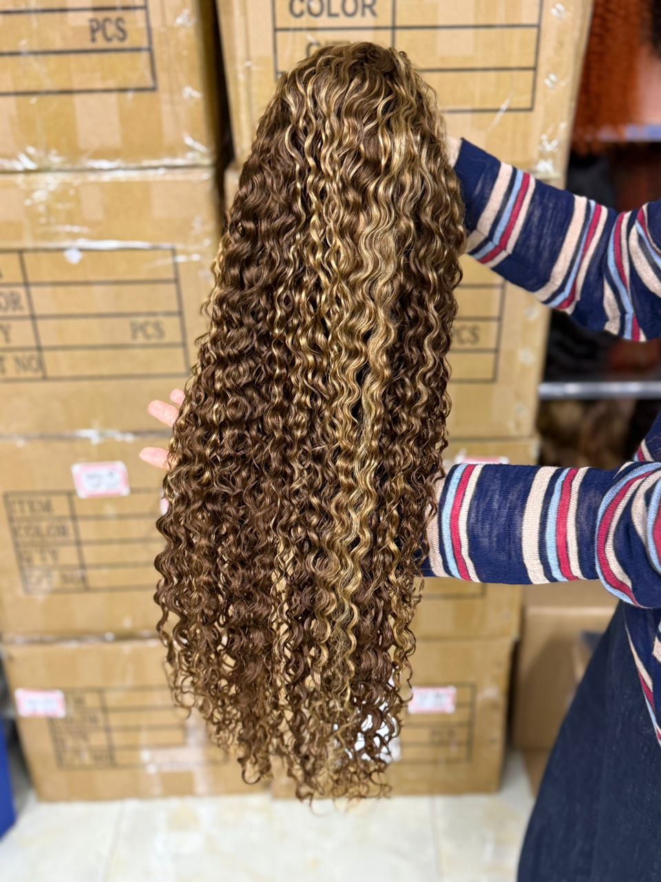 Color# water wave 13x4 full frontal wig New