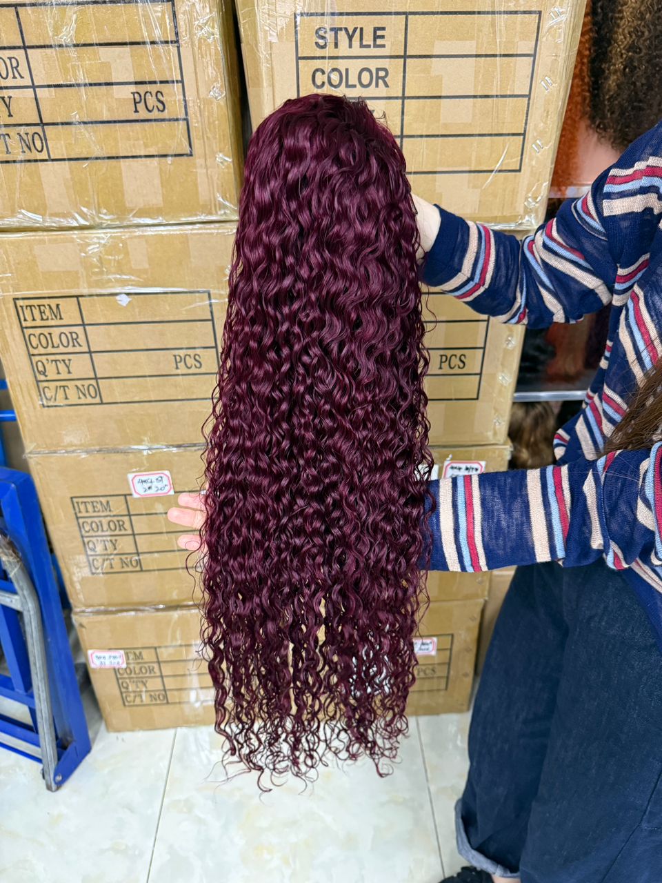 Color# water wave 13x4 full frontal wig New