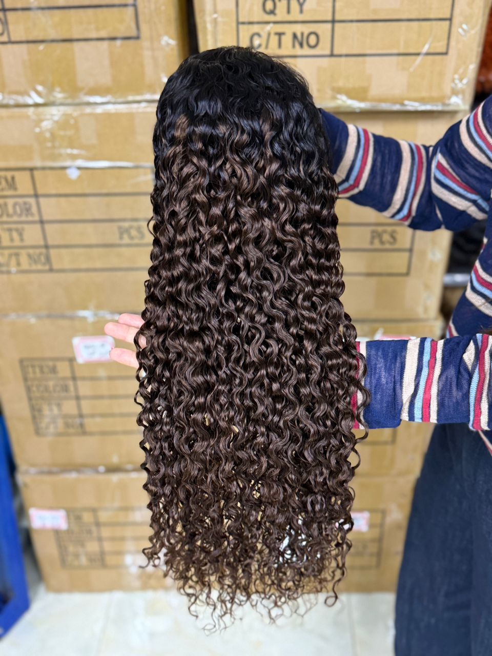 Color# water wave 13x4 full frontal wig New