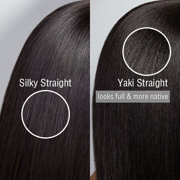 Put On and Go Réaliste Sans Colle Yaki Droit Bob avec Frange Minimaliste Dentelle Perruque 100% Cheveux Humains